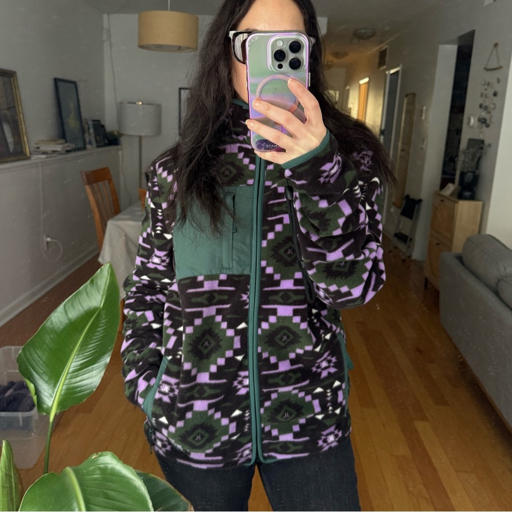 WeSC Moritz Aztec Polar Fleece Blanket Jacket